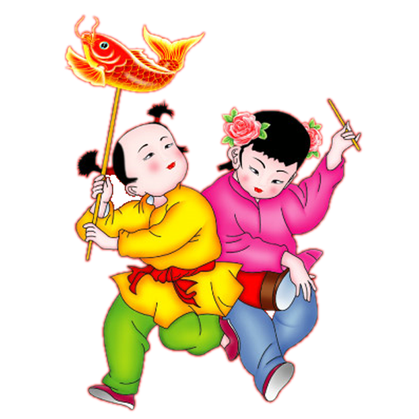 Transparent Chinese New Year New Year Fuwa Boy Child for New Year