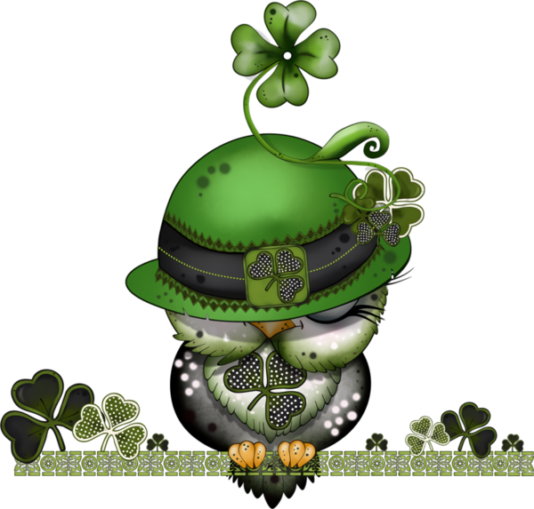 Transparent St Patrick's Day Green Symbol Plant for Four Leaf Clover for St Patricks Day