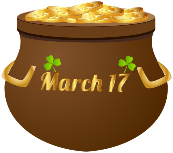 Transparent St Patrick's Day Cauldron Logo for Pot Of Gold for St Patricks Day
