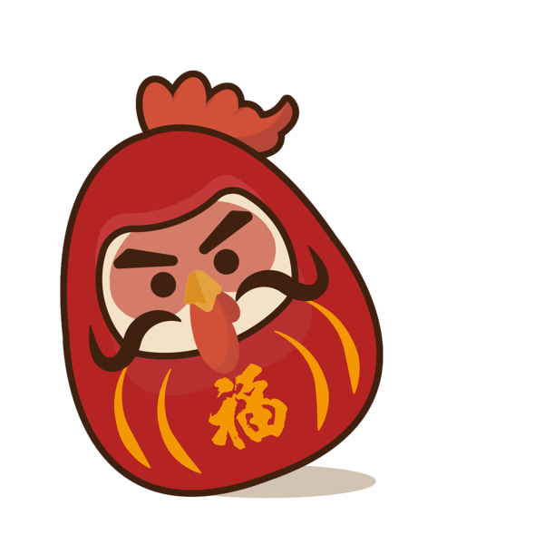 Transparent Bird Character Chinese New Year Cartoon Food for New Year