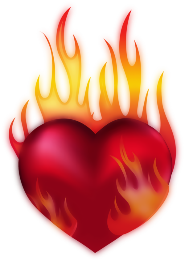 Transparent Valentine's Day Flame Red Heart for Valentine Heart for Valentines Day