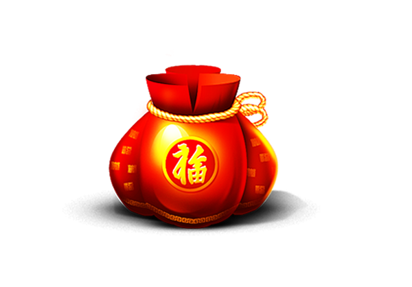 Transparent Chinese New Year Fukubukuro Red Envelope Orange for New Year