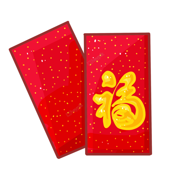 Transparent Red New Year Red Envelope Orange Paper for New Year