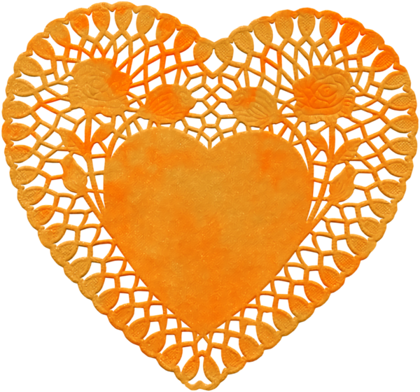 Transparent Valentine's Day Orange Heart Heart for Valentine Heart for Valentines Day