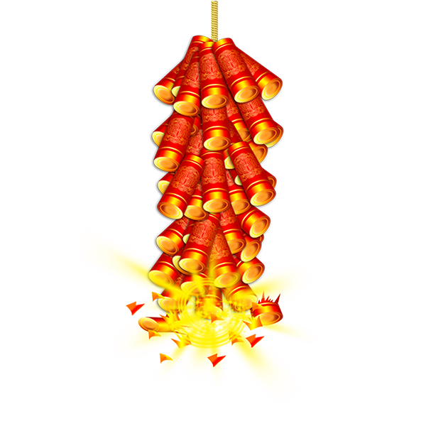 Transparent Firecracker Chinese New Year New Year Orange Food for New Year