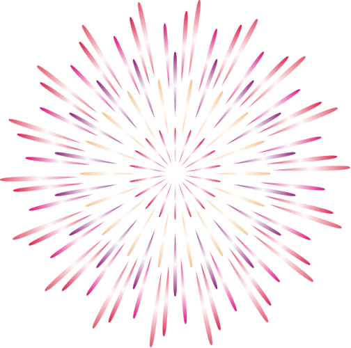 Transparent Fireworks Firecracker Color Pink Line for New Year