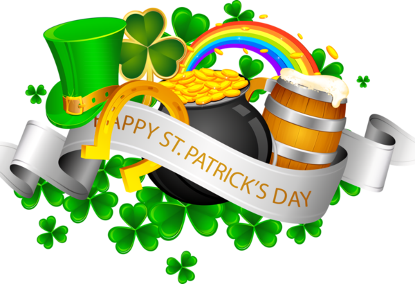 Transparent St Patrick's Day Symbol Plant Logo for St Patrick's Day Rainbow for St Patricks Day