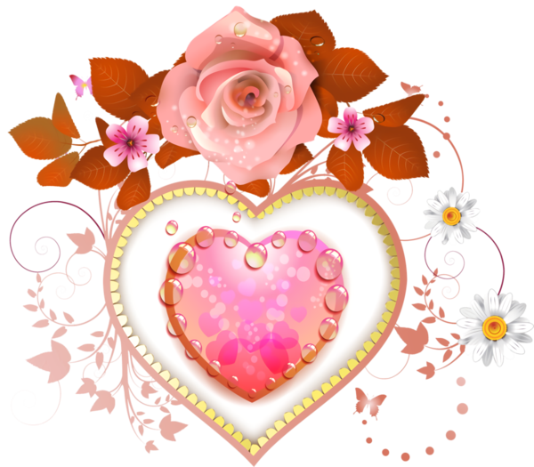 Transparent Valentine's Day Heart Pink Love for Valentine Heart for Valentines Day