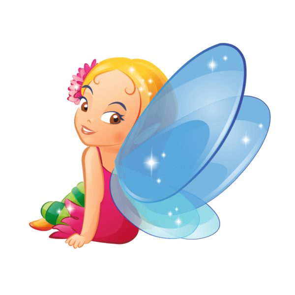 Transparent Fairy With Turquoise Hair Fairy Sticker Toy Figurine for Christmas