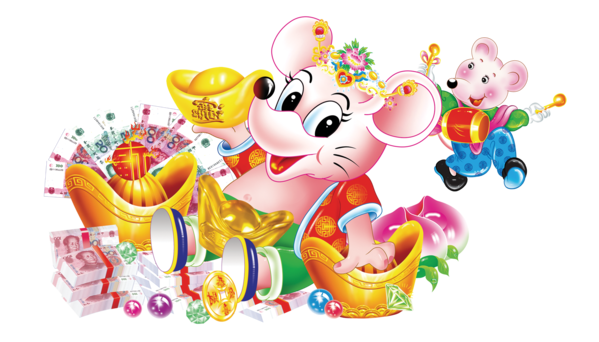 Transparent Lunar New Year Pixel Software Toy Food for New Year