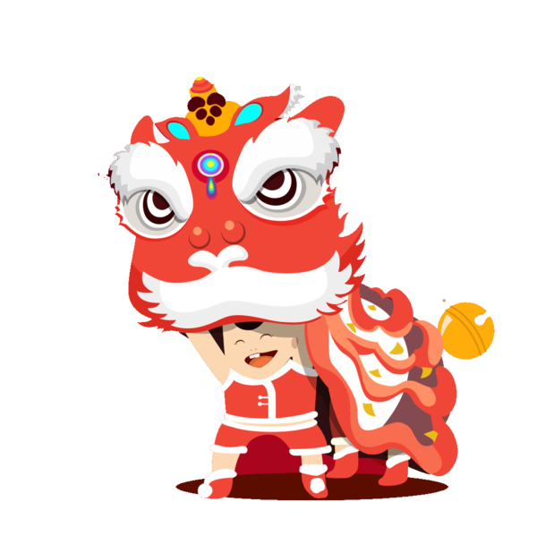 Transparent Chinese New Year New Year New Years Day Cartoon Red for New Year