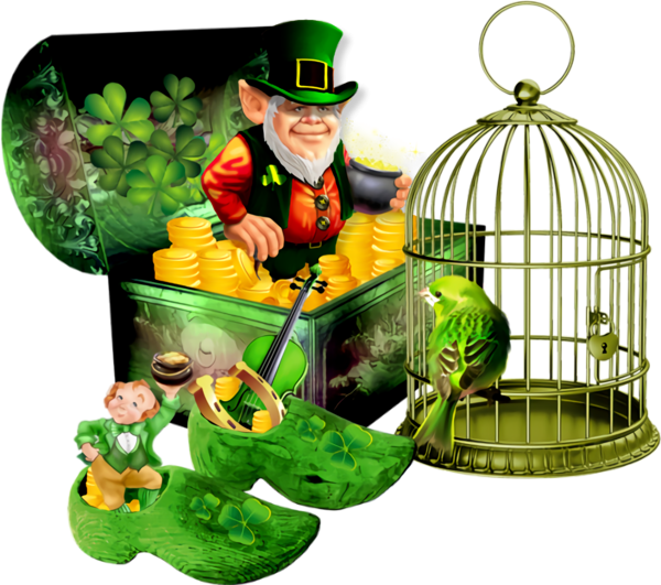 Transparent St Patrick's Day Green Cage Playset for Leprechaun for St Patricks Day