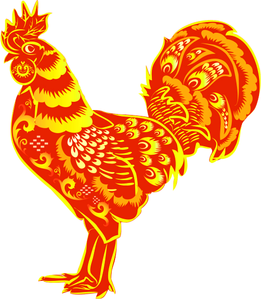 Transparent Chicken Tshirt Rooster Poultry Heart for New Year