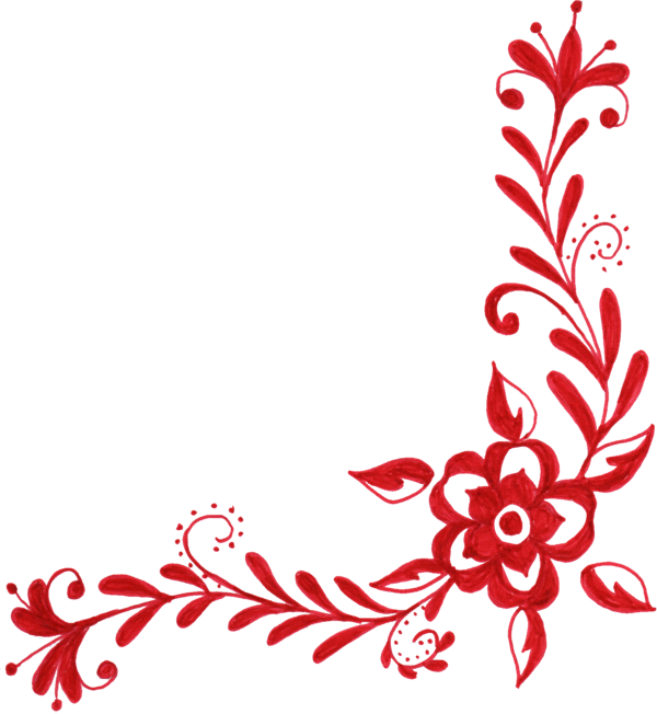 Transparent Flower Red Ornament Christmas Decoration Flora for Christmas