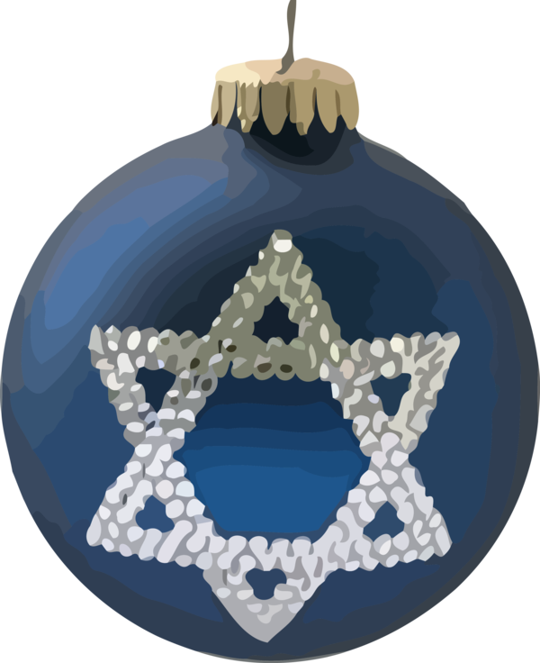 Transparent Hanukkah Christmas ornament Blue Ornament for Happy Hanukkah for Hanukkah