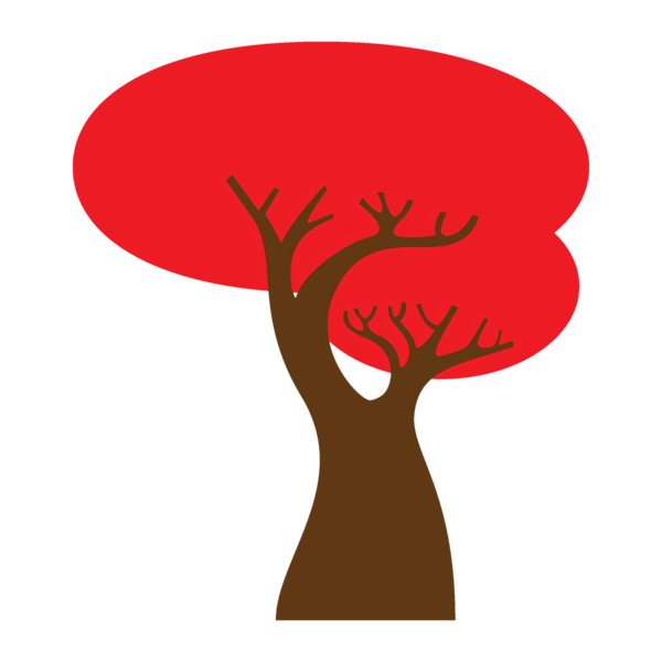 Transparent Thanksgiving Red Tree Silhouette for Fall Leaves for Thanksgiving