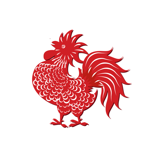 Transparent Chinese New Year Rooster New Year Poultry Heart for New Year