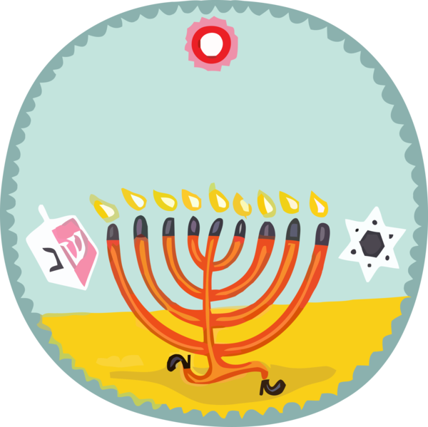 Transparent Hanukkah Menorah Yellow Hanukkah for Hanukkah Candle for Hanukkah