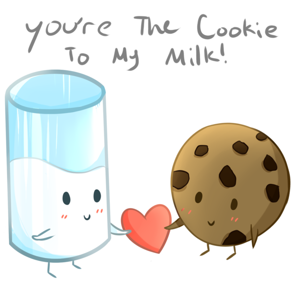 Transparent Milk Chocolate Milk Biscuits Smile for Valentines Day