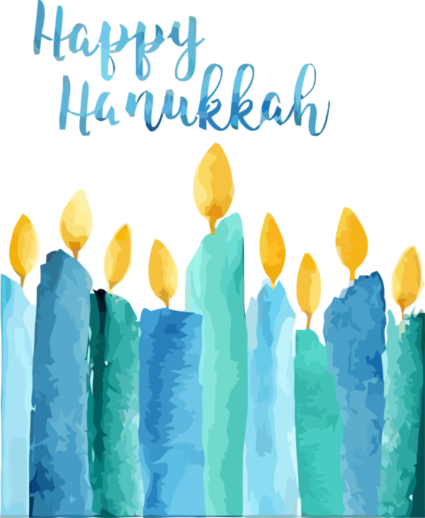 Transparent Hanukkah Font Birthday for Hanukkah Candle for Hanukkah