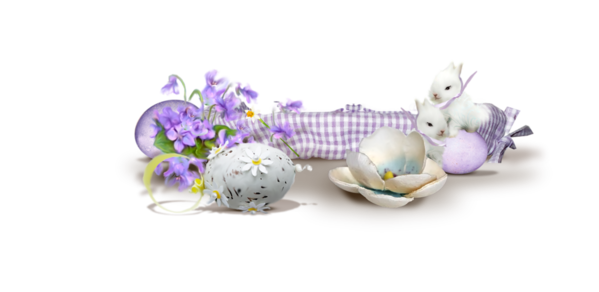 Transparent Easter Easter Bunny Easter Egg Flower Lilac for Easter