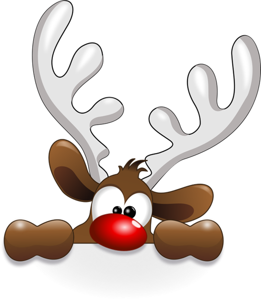 Transparent Rudolph Reindeer Santa Claus Deer Tail for Christmas
