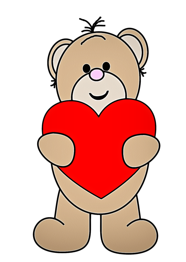 Transparent Teddy Bear Cartoon Toy for Valentines Day