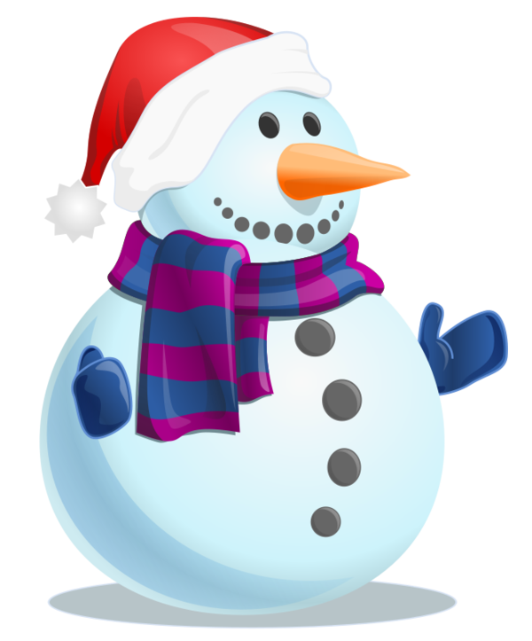 Transparent Snowman Sticker Flightless Bird for Christmas