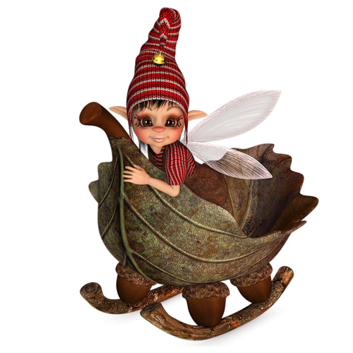 Transparent Fairy Elf Gnome Christmas Ornament Figurine for Christmas