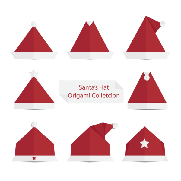 Transparent Paper Santa Claus Christmas Triangle Area for Christmas
