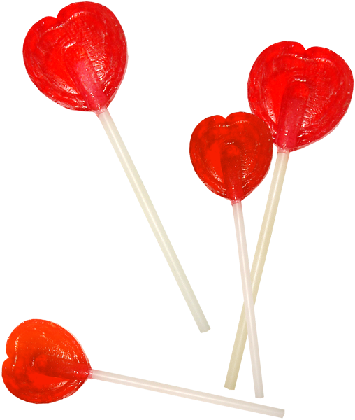 Transparent Lollipop Idea Candy Confectionery for Valentines Day