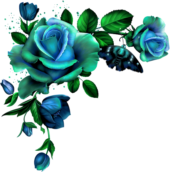 Transparent Blue Rose Rose Blue Flower for Valentines Day