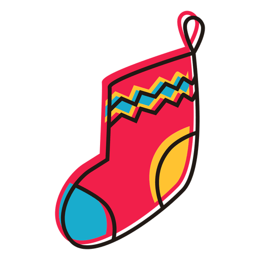 Transparent Drawing Shoe Sock Line Area for Christmas