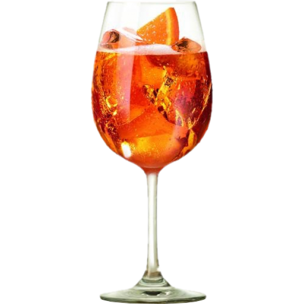 Transparent Spritz Cocktail Aperol Drink for New Year
