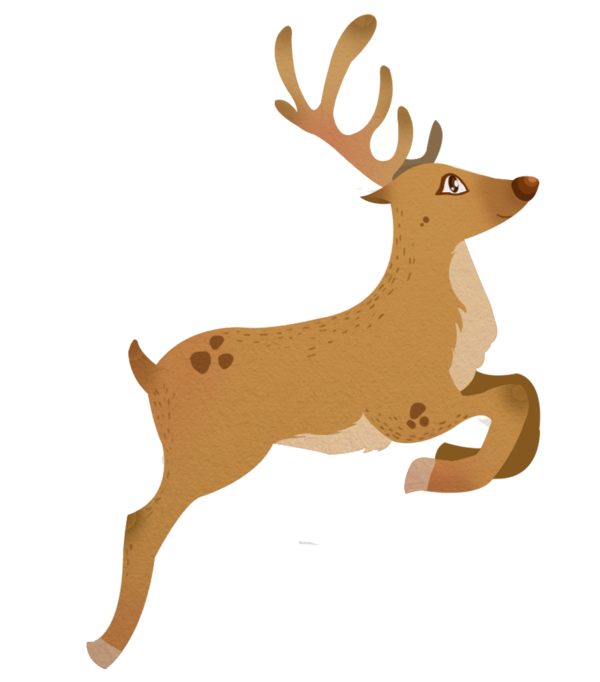 Transparent Rudolph Reindeer Christmas Wildlife Deer for Christmas
