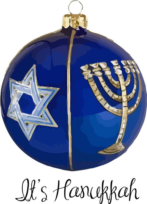 Transparent Hanukkah Christmas ornament Holiday ornament Cobalt blue for Happy Hanukkah for Hanukkah