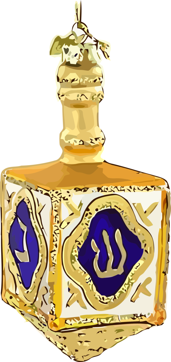Transparent Hanukkah Perfume Bottle Liqueur for Dreidel for Hanukkah