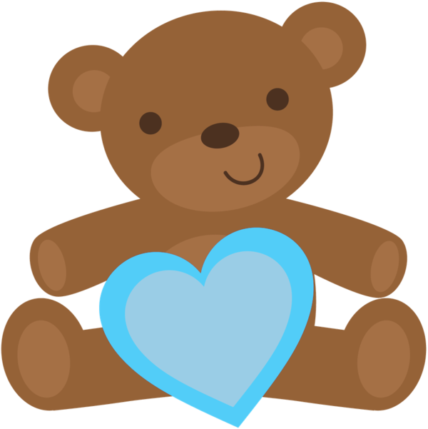 Transparent Teddy Bear Brown Bear for Valentines Day