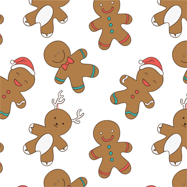 Transparent The Gingerbread Man Gingerbread House Gingerbread Man Food Pattern for Christmas