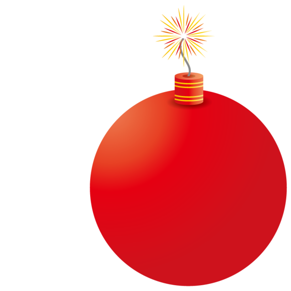 Transparent Black Powder Bomb Explosive Material Christmas Ornament Christmas Decoration for Christmas