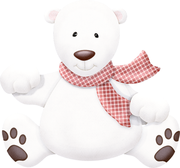 Transparent Stuffed Toy Teddy Bear White for Valentines Day