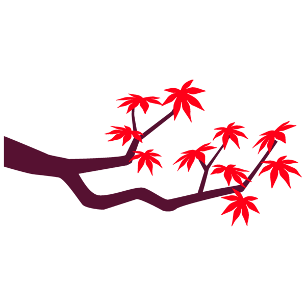 Transparent Thanksgiving Red Leaf Tree for Fall Leaves for Thanksgiving