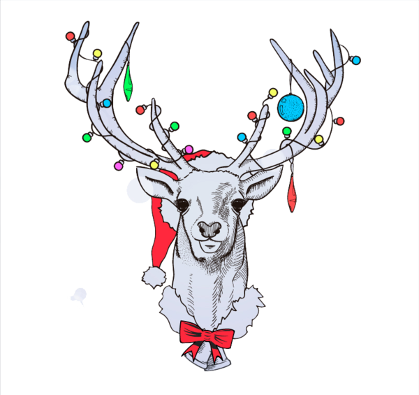 Transparent Reindeer Santa Claus Deer Material for Christmas