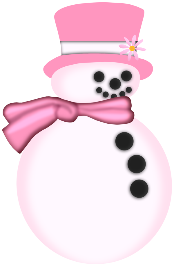 Transparent Snowman Christmas Day Pink for Christmas