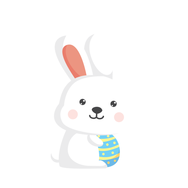 Transparent Easter Bunny Rabbit Leporids Material for Easter