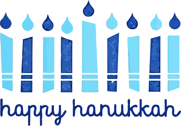 Transparent Hanukkah Blue Text Line for Hanukkah Candle for Hanukkah