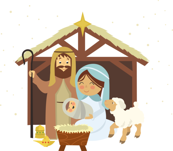 Transparent Christmas Novena Of Aguinaldos Nativity Scene Cartoon for Christmas