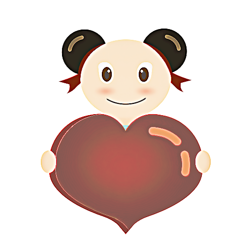 Transparent Cartoon Heart Teddy Bear for Valentines Day