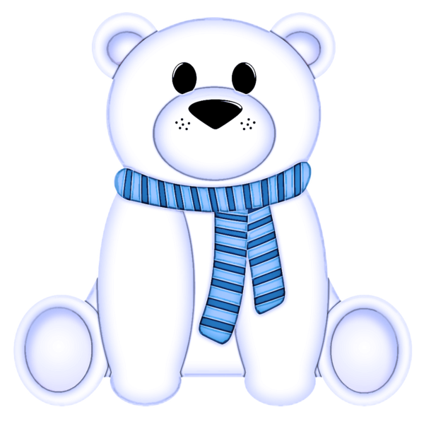 Transparent White Bear Teddy Bear for Valentines Day
