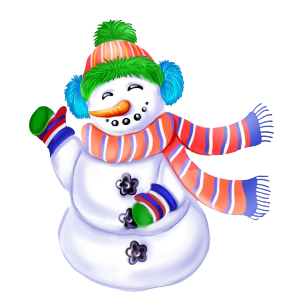 Transparent Scarf Snowman Winter Christmas Ornament for Christmas